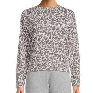 Avia Women's Long Sleeve Drop Shoulder Soft French Terry Cloth Tee